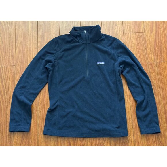 Patagonia Micro D Fleece Jacket Womens XS Blue 1/4 Zip Pullover Lightweight - Picture 6 of 10